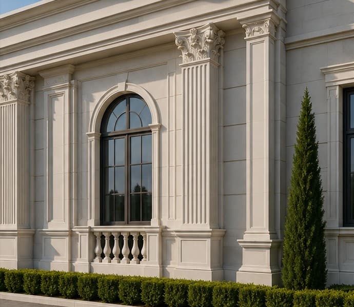 Columns, caps, bases and floor bands