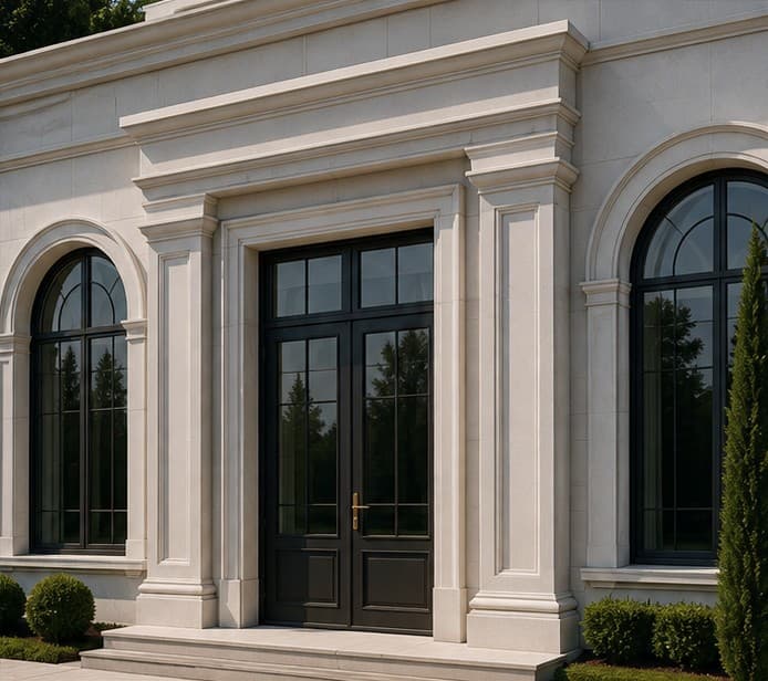 Door and window jambs, copings